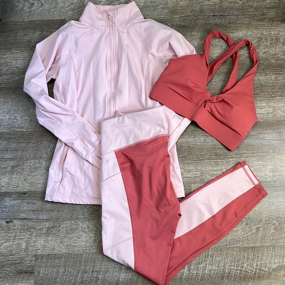 Fabletics 3 Piece Set Jacket (S) , Sports Bra (S), Pants (M) - Picture 1 of 13